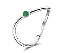 Aventurine Silver Rings NSR-2477-AVE